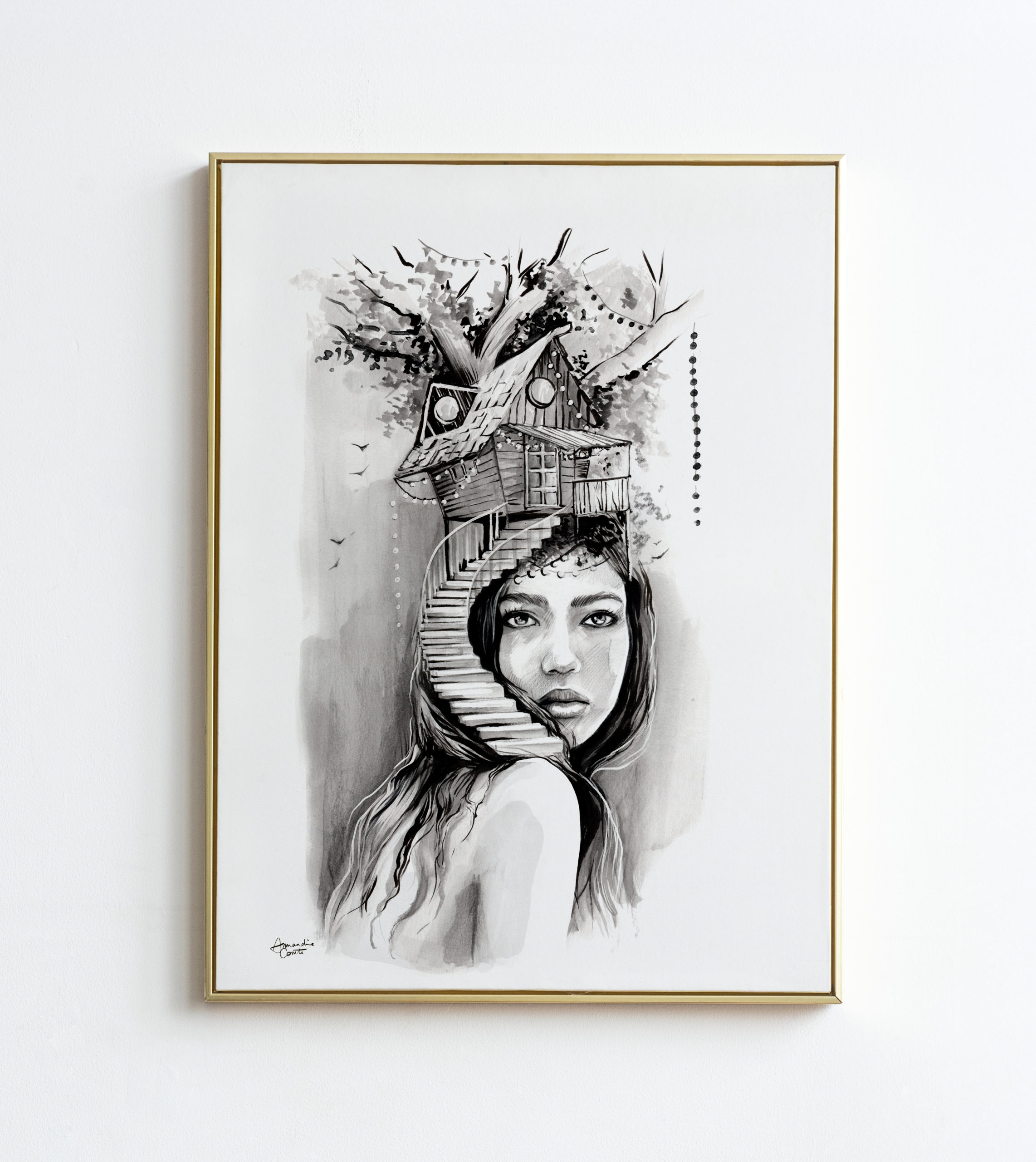 Illustration tirage dart Cabane