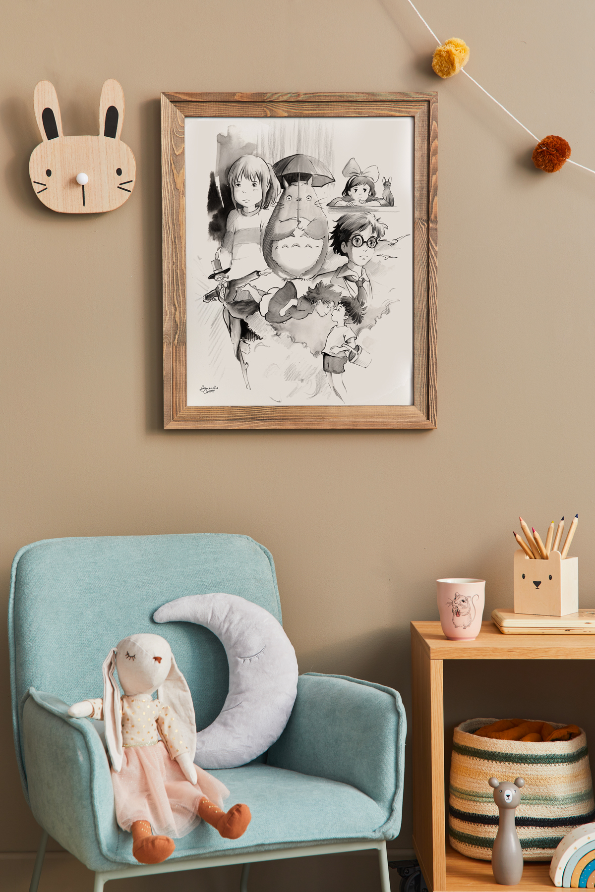 Illustration Ghibli tirage d'art